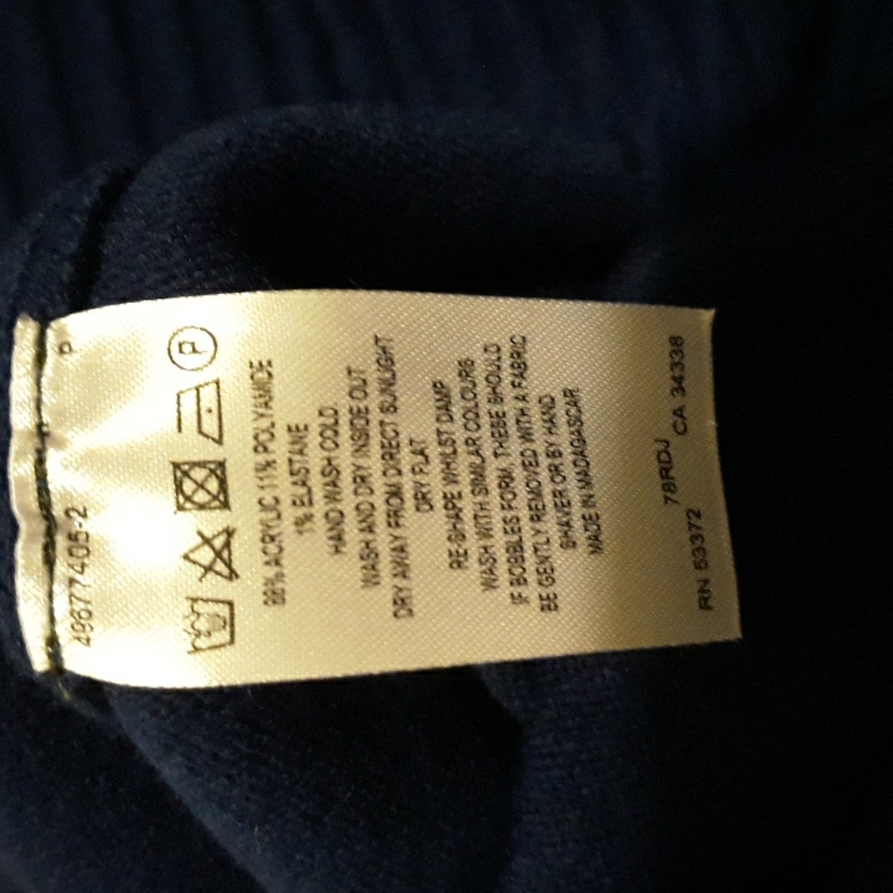 French Connection Fleece Sweatshirt Bulldog Embroidered Crewneck Sweater - Picture 12 of 15